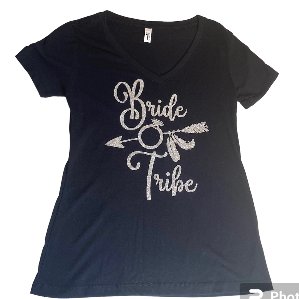 Black Bride Tribe Fitted Tee Size L